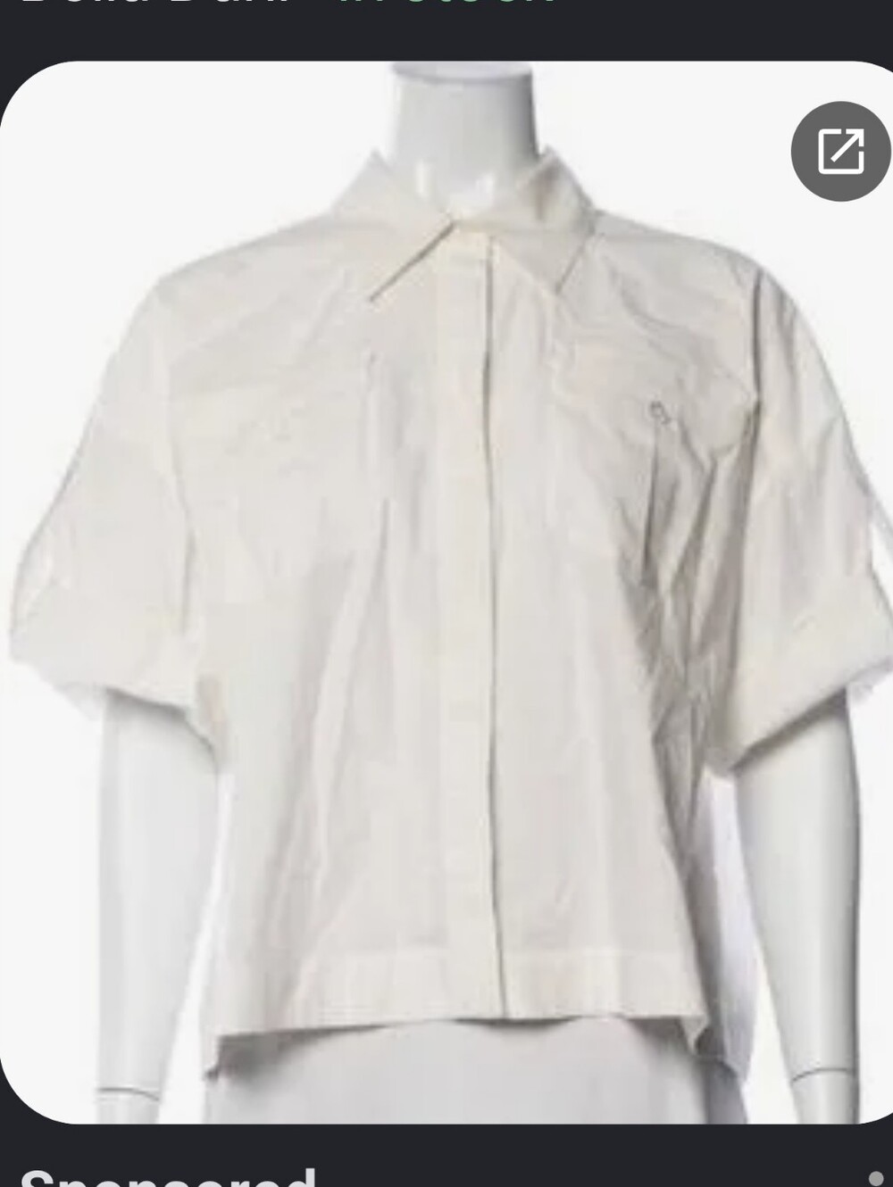 CO | Poplin White Button Blouse
